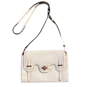 Rebecca Minkoff White‎ Crossbody, Pebbled Leather, Adjustable Strap, GUC
